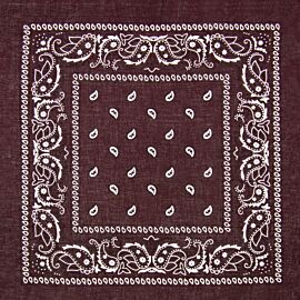 Brown Paisley Print Polyester Bandanas