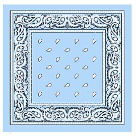 Sky Blue Paisley Cotton Bandana