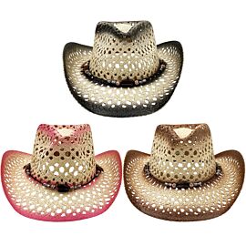 Wholesale Cowboy Hats - Hollow Breathable Beaded Western Hats