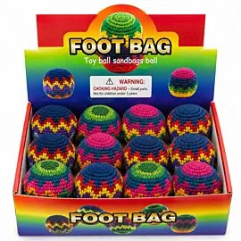 Bulk Crochet Footbags &ndash; Geometric Pattern Kick Balls
