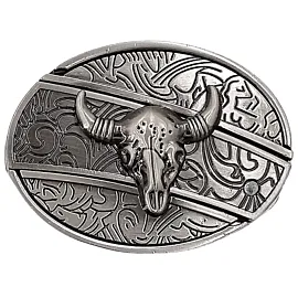 Bull design hidden knife belt buckle