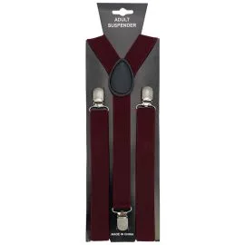 Burgundy Color Wholesale Suspenders
