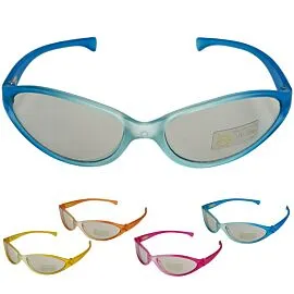 Transparent multicolor frame and temple sunglasses for children