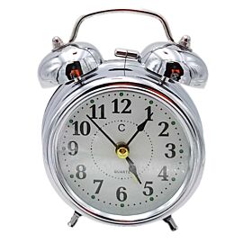Despertadores de mesa vintage de metal plateado