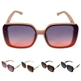 Gafas de sol cuadradas retro con degradado para mujer, varios colores, protección UV 400