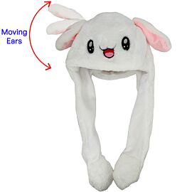 white cute animal hats with moving ears