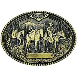 Deer Hunting Western Belt Buckle