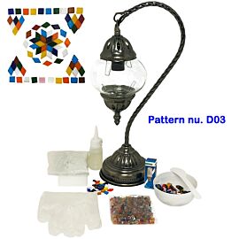 colorful diy swan neck turkish mosaic lamp with d03 pattern