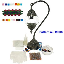 diy swan neck turkish mosaic lamp with mc08 road pattern
