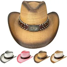 dozen pack cowboy hats wholesale assortment with 4 colors for resale