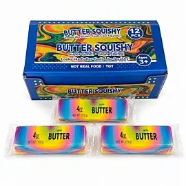 Dozen Wholesale Rainbow Butter Squishy Stress Toy