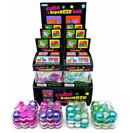 Dozen Wholesale Squishy Mesh Bead Cubes - Trendy Stress Relief Toys