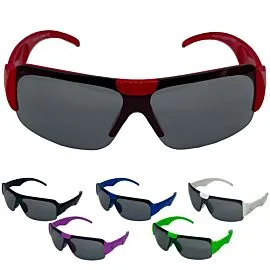 Colorful Temple Black Lens Sport Sunglasses for Children
