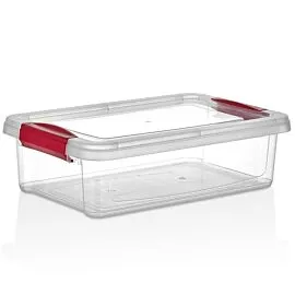 Clear Plastic Food Containers with Lids Wholesale – Rectangular Snap Lid 1.6 gal | 24 pcs