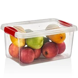 Large Plastic Food Storage Containers with Snap Lid – Rectangular 1.3 gal | 24 pcs
