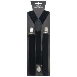 Glitter Black Suspenders In Bulk