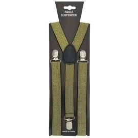 Glitter Gold Adult Wholesale Suspenders