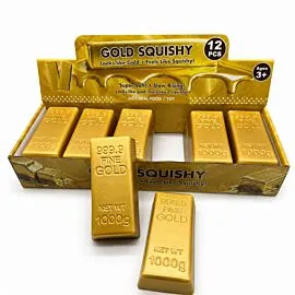 Gold-Tone Bar Squishy  Stress Toy