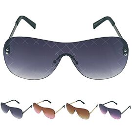 Wholesale Gradient Frameless Sunglasses – Mixed Lens Tints