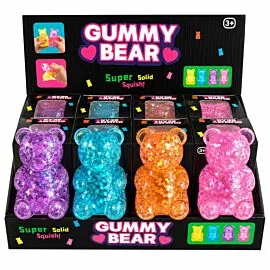 Gummy Bear Squishy Love Glitter Stress Toy