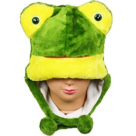 Kid's Plush Frog Beanie Hat - Wholesale Earmuffs-1