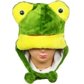 Kid's Plush Frog Beanie Hat - Wholesale Earmuffs-1