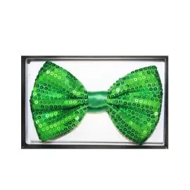 Sequin Green Adult Bowtie - Bulk Discounts-1