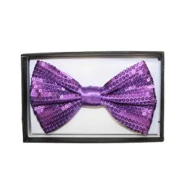 Sequin Purple Adult Bowtie - Wholesale Offer-1