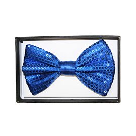 Pajarita de adulto azul marino con lentejuelas