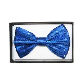 Sequin Navy Blue Adult Bow Wholesale Deals-1