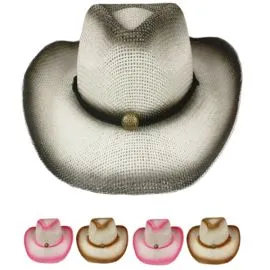 Wholesale Mix Color Paper Straw Cowboy Hat Set-1