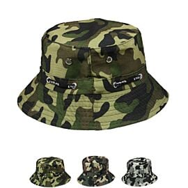 Wholesale Men's Camouflage Pattern Cotton Bucket Hat-1