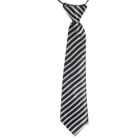 Black and White Lines Kid Necktie Wholesale-1