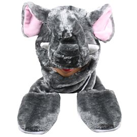 Plush Elephant Beanie Hat & Paws Mittens - Wholesale-1