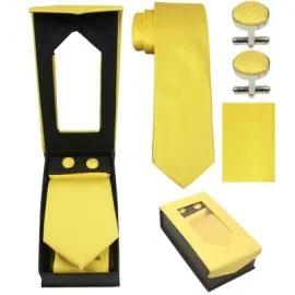 Yellow Tie Set Wholesale-1