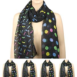 colorful ball printed scarf