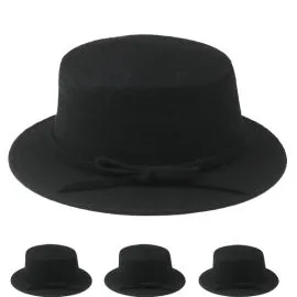 Bulk Black Wool Winter Bucket Hats for Women-1
