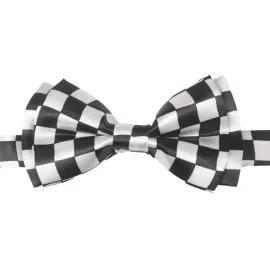 Black Checkered Kid Bow Tie - Wholesale Offer-1