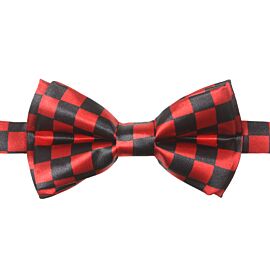 Red Checked Kids Bow Tie in Wholesale