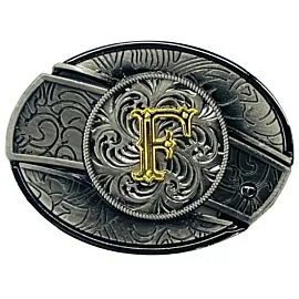 Hidden Knife Belt Buckle - Initial F Design (Preorder)