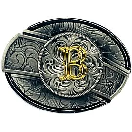 Hidden Knife Belt Buckle - Initial B Design (Preorder)