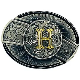 Hidden Knife Belt Buckle - Initial H Design (Preorder)