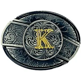Hidden Knife Belt Buckle - Initial K Design (Preorder)