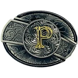 Hidden Knife Belt Buckle - Initial P Design (Preorder)