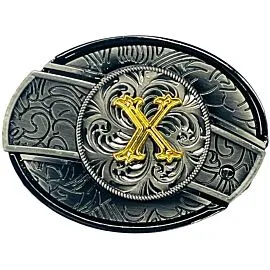 Hidden Knife Belt Buckle - Initial X Design (Preorder)
