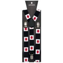 Japan Flag Print Wholesale Suspenders