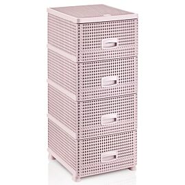 Wholesale Plastic Storage Drawers - Pink Knit Design Organizer