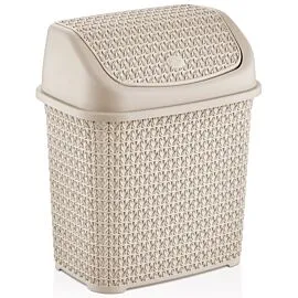Plastic Trash Can Bulk – 2.6 Gallon Flip Top Knit Bin