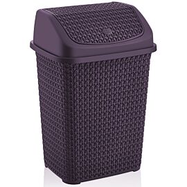 Decorative Trash Can Bulk – 4.2 Gallon Flip Lid Knit Design