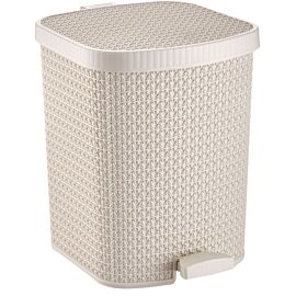 Large Pedal Trash Can Bulk – 5.8 Gallon Knit Design | 4 pcs